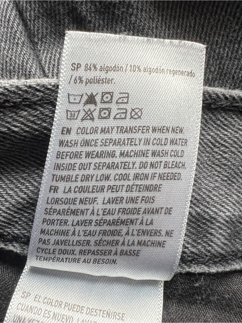 American Eagle Super High-Waisted Wide Leg Jeans Faded Black Size 2 Regular - Picture 9 of 16